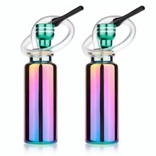 2PC Portable Mini Glass Bong With Box Bongos for Smoking Tobacco Water Pipe picture