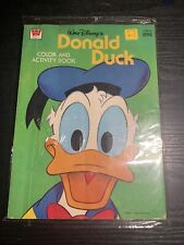 SEALED TRUE FIRST EDITION Disney Donald Duck COLOR AND ACTIVITY BOOK Vintage  picture