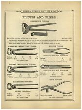 1899 PAPER AD PS&W Tools Pincers Pliers American Carpenters' Blacksmith German picture