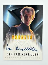 2000 X-Men The Movie Magneto SIR IAN MCKELLEN On Card Autograph Marvel Topps picture