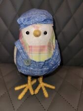 Target Spring Easter Birds Feathery Friends Blue Overalls Plaid Shirt Bird *READ picture
