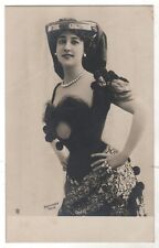 Antique Postcard Charming Caroline Otero French singer dancer ART Old Russian picture