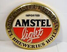 Vintage 1970s Amstel Light Beer Sign Plaque 9