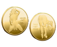 Tails I Get Head...Heads I Get Tail Sexy Lady Flip Coin Challenge Novelty Token picture