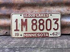 Vintage 1962 Minnesota License Plate Rusted Patina Old Car Antique Tag Auto picture
