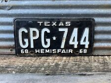 Authentic 1968 Texas License Plate Vintage License Plate Auto Tag picture