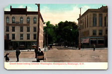 Grand Street View looking toward Washington HQ JV Souvenir Newbergh NY Postcard picture