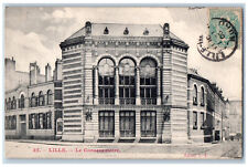 Lille Nord Hauts-de-France France Postcard The Conservatory 1906 Antique picture