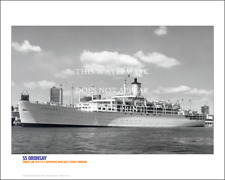 SS Oronsay Orient Line Ship Art Print – Departing Sydney – 20