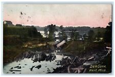 1909 View Of DamGone Logs House Hart Michigan MI Posted Antique Postcard picture