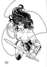 WONDER WOMAN (11X17) ORIGINAL ART DRAWING PINUP PAGE SKETCH COMMISSION DC COMICS picture