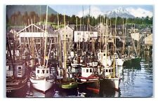 Postcard Sitka Harbor, AK Alaska D102 picture