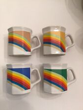 Vintage Rainbow Pride Octagon Mugs Set Of Four Giftwares Co. 1A picture