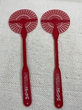 Lot of 2 Vintage Tom Thumb Promotional Advertising Fly Swatters Red picture