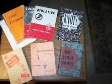 8 Antique Vintage Boy Scout Books song book ,scouting story scout Games Knots picture