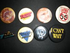 Lot Of 8 Rock Music Badge Pins Vintage 1980's picture