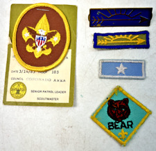 Vintage 1980s Cub Scouts Patchs & Pin - Lot of 5 picture