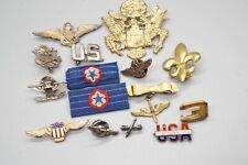 WWII Army Air Forces Wings, Artillery, Navy Wings, Fort Monmouth Home Front Pins picture