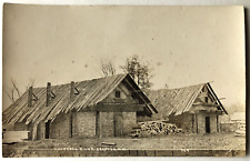 GRAFTON N. H. circa 1910 Real Photo Postcard Charcoal Kilns Two Buildings picture