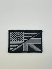 B/G USA UK Flag British American Flag Morale Patch 1PC Hook Backing  3