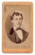 ANTIQUE CDV CIRCA 1870s JNO. CARSON HANDSOME MAN IN SUIT BUCYRUS OHIO picture