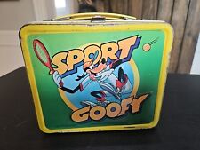 Vintage Disney Sport Goofy Metal Lunch Box Aladdin Industries No Thermos picture