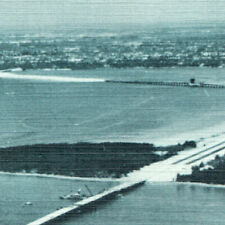 Vintage Linen Postcard Florida New Rickenbacker Causeway Crandon Park Miami FL-5 picture
