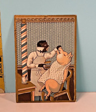 Vintage Philadelphia, Penn Advertising Card, Gentleman giving Pig a shave. picture