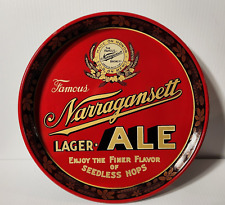 Vintage FAMOUS NARRAGANSETT LAGER ALE BEER ADVERTISING TRAY CRANSTON RI BREWERY picture