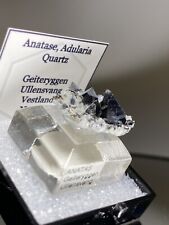 Anatase On Adularia And Quartz Thumbnail Mineral - Geiteryggen, Norway picture