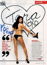 Adult star Tera Patrick signed FHM magazine sexy photo inscribed Love & Lust JSA picture