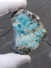 2.4 Inch Stunning Blue AAA Natural Larimar Lapidary Stone Polished 98 Grams picture