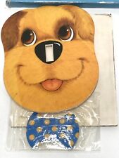 Vtg Puppy Light Switch Cover In Box w Bow NOS 1981 Kids Room Decor 80s Avon picture