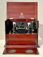 Marconi v2 wooden radio tube Marconiphone wireless set 1922 receiver v2a RBIB picture