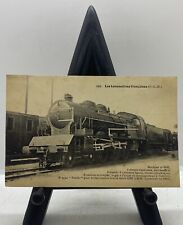 Vintage 1930’s Antique Steam Engine Locomotive Old Train Railroad Postcard￼￼ picture