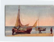 Postcard Dutch Fishing Boats near Scheveningen Holland Netherlands picture