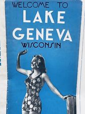 Vintage Welcome to Beautiful Lake Geneva Wisconsin Brochure Chamber of Commerce picture