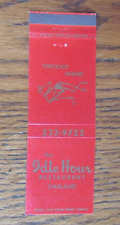 OAKLAND, CALIFORNIA MATCHBOOK COVER: IDLE HOUR RESTAURANT 1970s MATCHCOVER -C picture