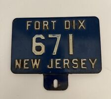 1942 Military Fort Dix License Plate - Rare picture