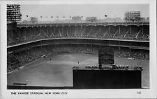 Vintage RPPC Yankee Stadium New York City Baseball Game Real Photo Postcard picture