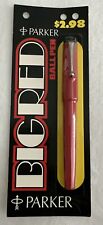VINTAGE PARKER BIGRED Refillable Ball Pen Red Sealed IN ORIGINAL BOX/CARD USA picture