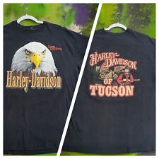 Mens XL Harley Davidson Vtg 90s Single Stitch Double Sided AZ Eagle Guns Cowboy picture