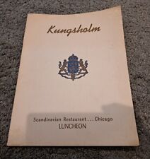 Vintage 1955 Luncheon Menu from Kungsholm Scandinavian Restaurant Chicago picture