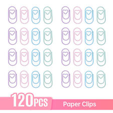 120pcs Paper Clips Heart Paper Clips Small and Cute Love Shaped Paperclips N5I2 picture