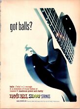 Ernie Ball Slinky Strings Original Vintage Print Ad Maximum Power and Clarity picture
