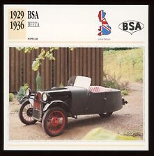 1929 - 1936  BSA Beeza  Classic Cars Card picture