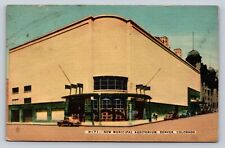 c1944 New Municipal Auditorium Denver Colorado Vintage Linen Postcard 1679 picture