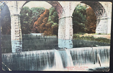 Vintage Postcard 1909 Wissahickon Falls and Stone Arch Bridge, Philadelphia, PA picture