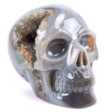 1000g Natural Agate Geode Stone Crystal Skulls For Sale life size crystal skulls picture