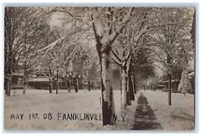 c1910's Scene Winter Snow At Franklinville New York NY RPPC Photo Postcard picture